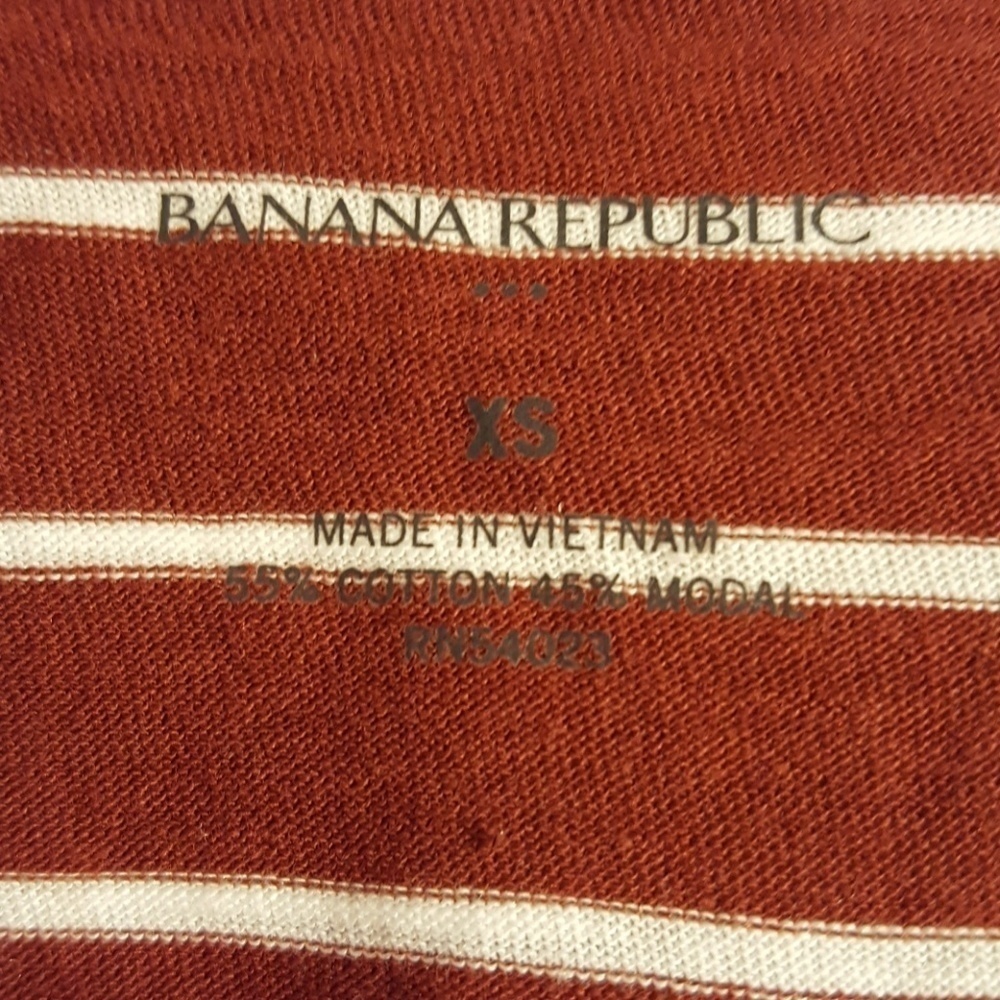 *NWT* BANANA REPUBLIC Brown & White Top, Size XS - Picture 6 of 8